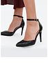  image of new-look-black-quilted-pointed-stiletto-heel-court-shoes