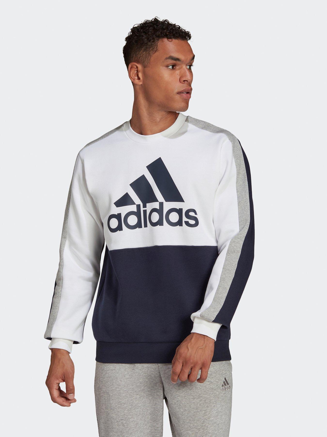 adidas linear colorblock sweat top