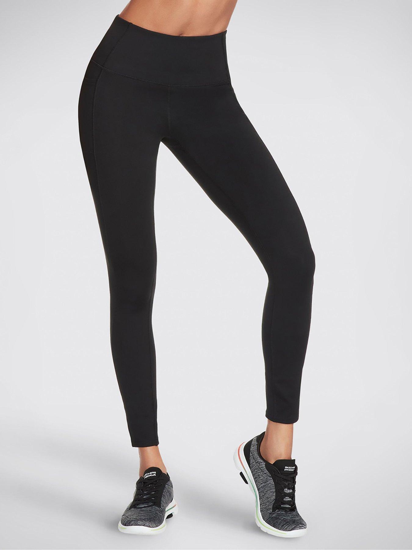 SPANX EcoCare Seamless Leggings Womens S Khaki Black High Rise Full Length