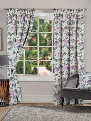 Eyelet Purple Ready Made Curtains, What Size Ready Made Curtains Do I Need