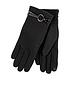  image of totes-thermal-smartouch-gloves-with-pu-trim-amp-ring-detail-black