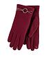  image of totes-thermal-smartouch-gloves-with-pu-trim-amp-ring-detail-burgundy