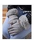 image of totes-water-repellent-padded-smartouch-gloves-with-faux-fur-cuff-grey