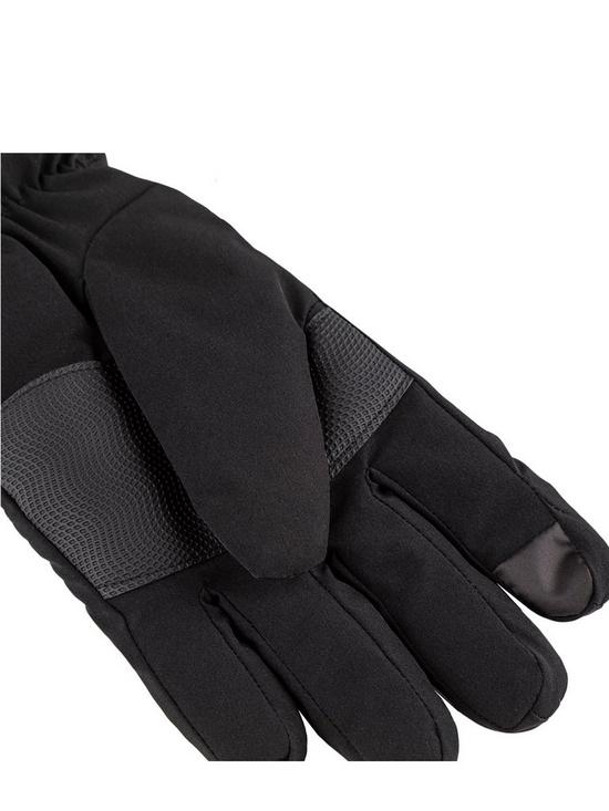 stillFront image of totes-water-repellent-quilted-gloves-black