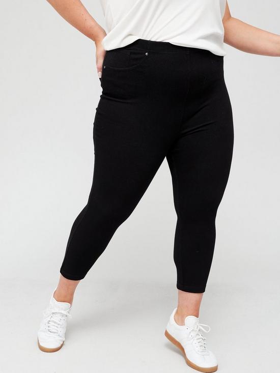 front image of v-by-very-curve-jersey-croppednbspjeggings-black