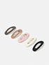  image of accessorize-5-pack-matte-resin-snapclips-neutral-mix