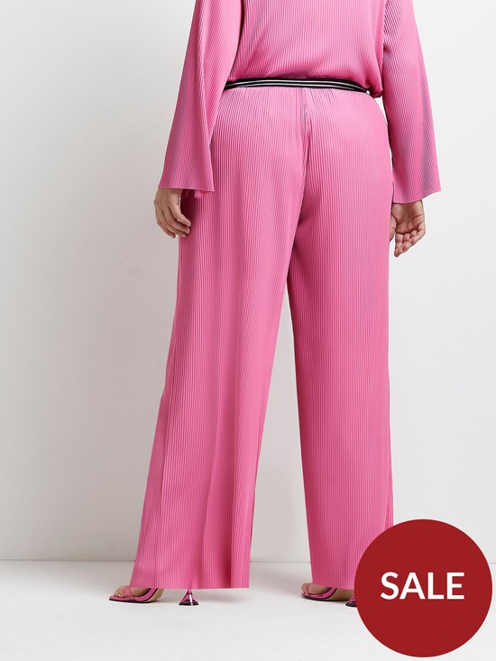 stillFront image of ri-plus-pleated-wide-leg-trousers-pink