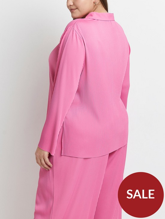 stillFront image of ri-plus-pleated-shirt-pink