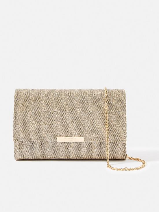 front image of accessorize-lurex-box-clutch