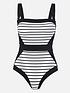  image of accessorize-illusion-shaping-swimsuit-textured-black