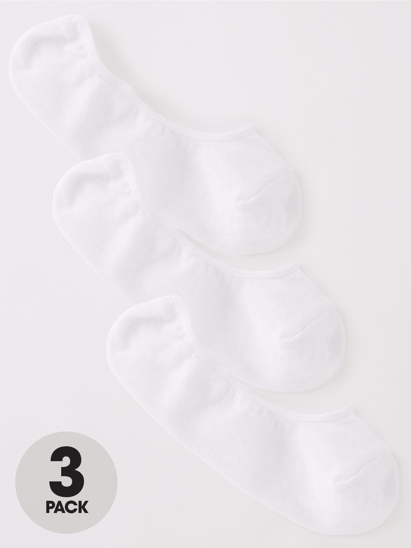Everyday 3 Pack of Invisible Trainer Liner Socks With Heel Grips