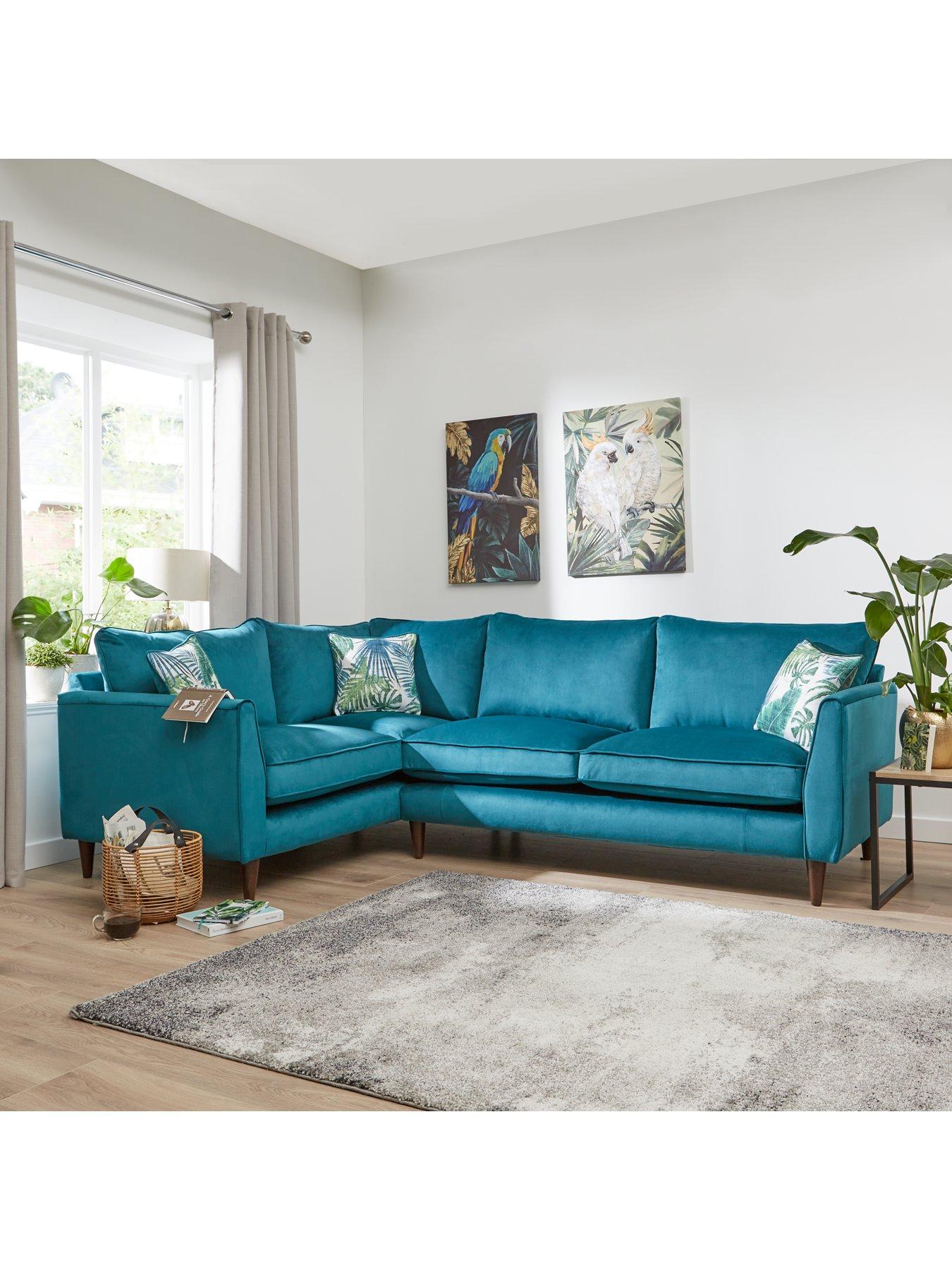 undefined Pasha Small Fabric Left Hand Chaise Sofa