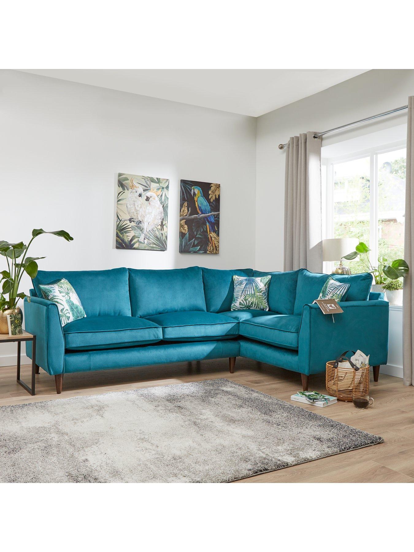 undefined Pasha Small Fabric Right Hand Chaise Sofa - Made in the UK