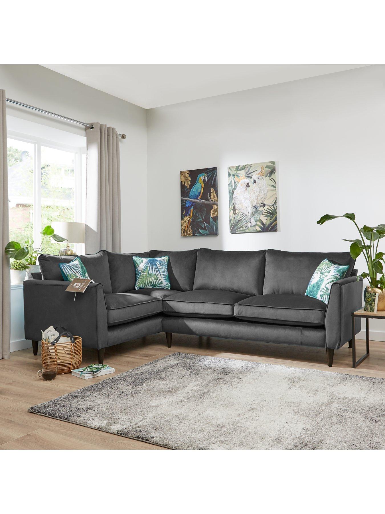 undefined Pasha Small Fabric Left Hand Chaise Sofa - Made to order in the UK