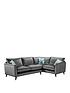  image of very-home-pasha-small-fabric-right-hand-chaise-sofa-grey