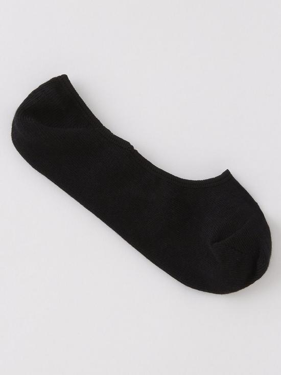 stillFront image of everyday-3-pack-ofnbspinvisible-trainer-liner-socks-with-heel-grips-black