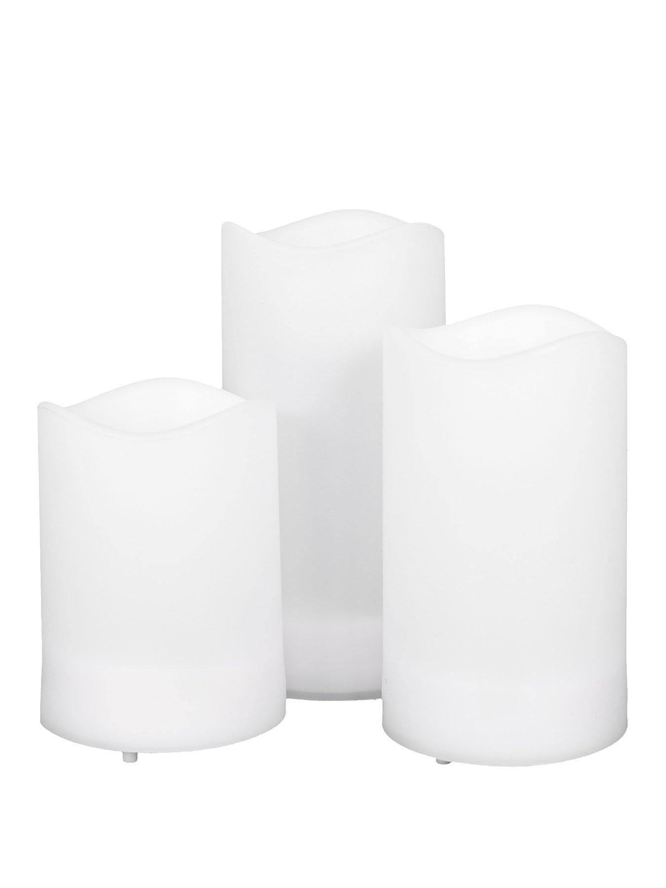 Streetwize Set of 3 Solar Pillar Candles