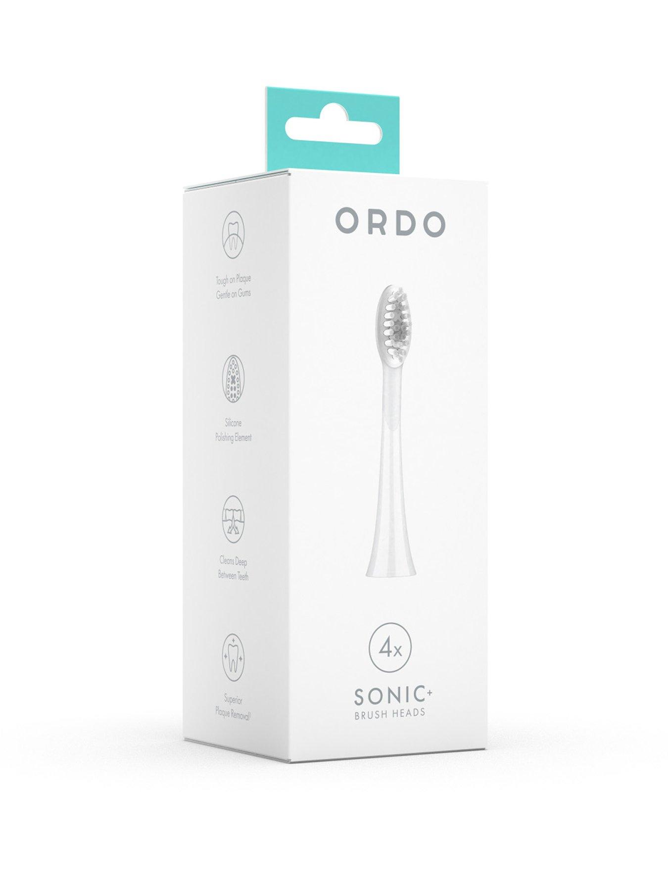 Ordo Sonic+ Brush Heads 4 pack (White/Silver)