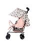  image of my-babiie-mb02-stroller--nbsppink-and-grey-chevron