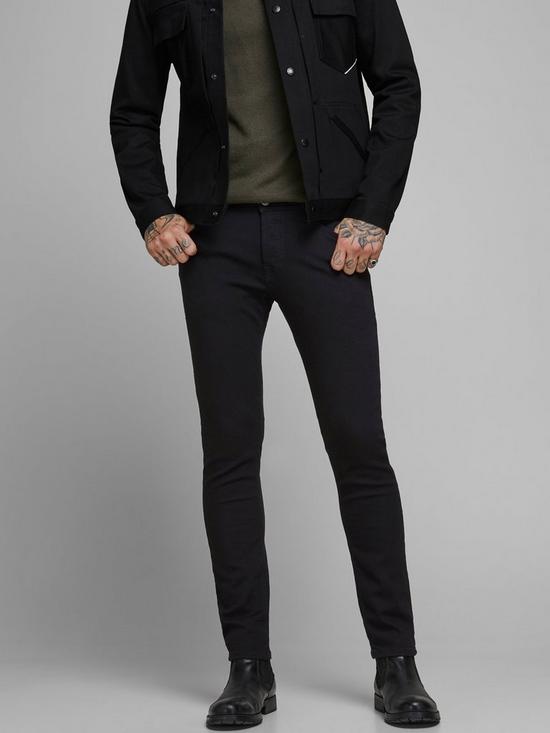front image of jack-jones-jack-amp-jones-glenn-black-slim-fit-jeans