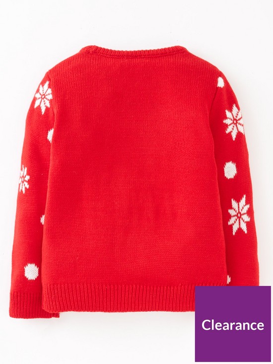 back image of mini-v-by-very-boys-christmas-jumper-red