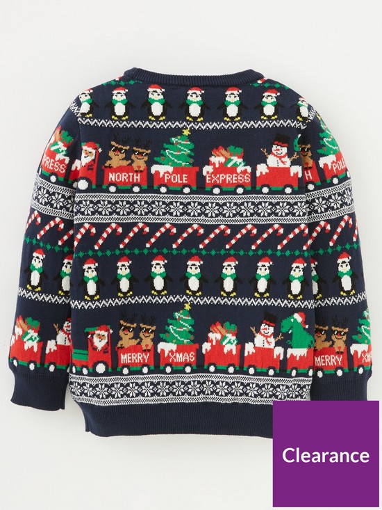back image of mini-v-by-very-boys-christmas-fairisle-train-knitted-jumpernbsp--navy