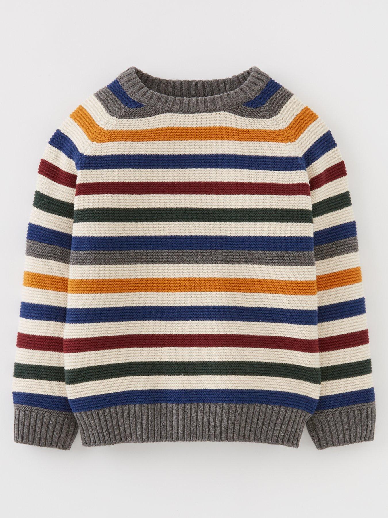  image of mini-v-by-very-boys-multi-stripe-knitted-jumper-multi