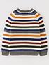  image of mini-v-by-very-boys-multi-stripe-knitted-jumper-multi