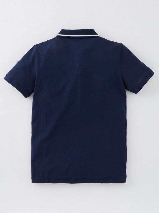 back image of ea7-emporio-armani-boys-core-id-jersey-polo-shirt-navy