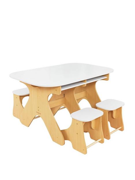 kidkraft-arches-expandable-table-and-bench-set-white