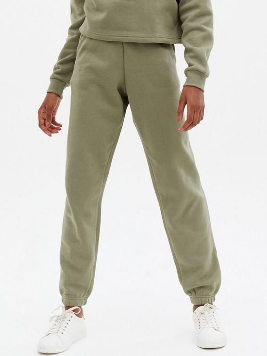 stillFront image of new-look-915-girls-olive-high-waist-cuffed-joggers