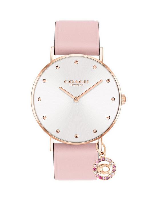 front image of coach-ladies-watch-leather