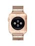  image of coach-apple-watch-strap-ionic-rose-gold-plated-stainless-steel-ladies