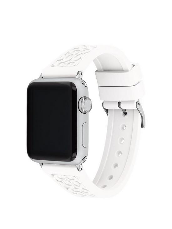 stillFront image of coach-apple-watch-strap-silicone-ladies