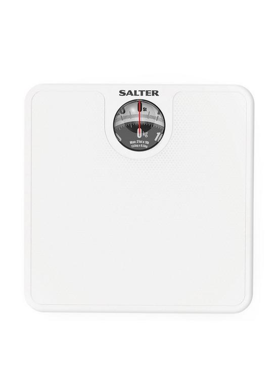 front image of salter-large-dial-mechanical-bathroom-scales