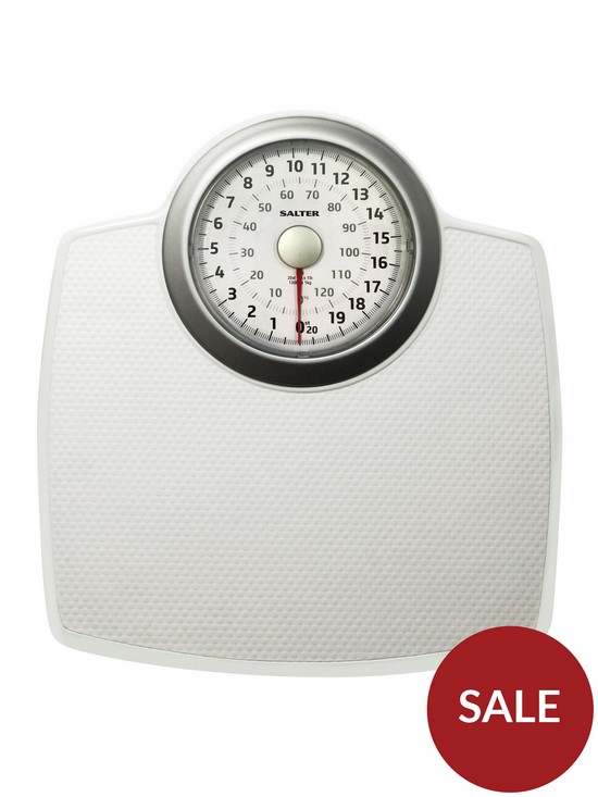 stillFront image of salter-large-dial-bathroom-scales-white