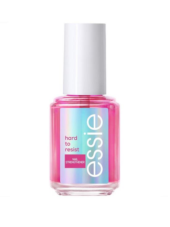 front image of essie-nail-care-hard-to-resist-strengthener-pink-tint-glow-amp-shine-135ml