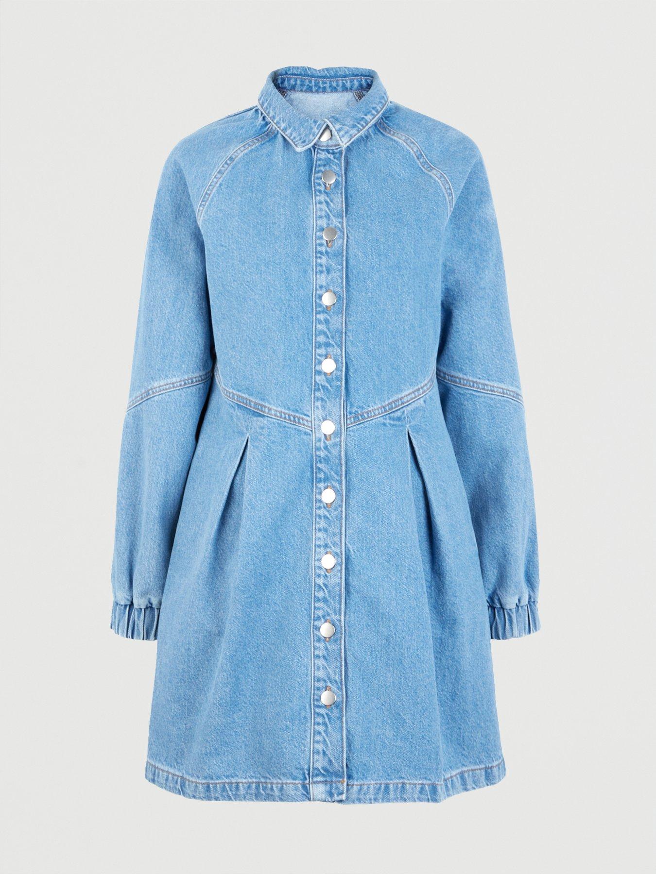 michelle keegan blue denim dress