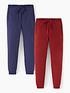 image of everyday-essential-2-pack-skinny-joggers-navyburgundy