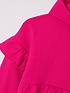  image of everyday-girls-frill-hoodie-essentials-sweat-dress-pink