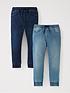  image of mini-v-by-very-boysnbsppull-on-jeans-2-packnbsp--bleach-washmid-wash