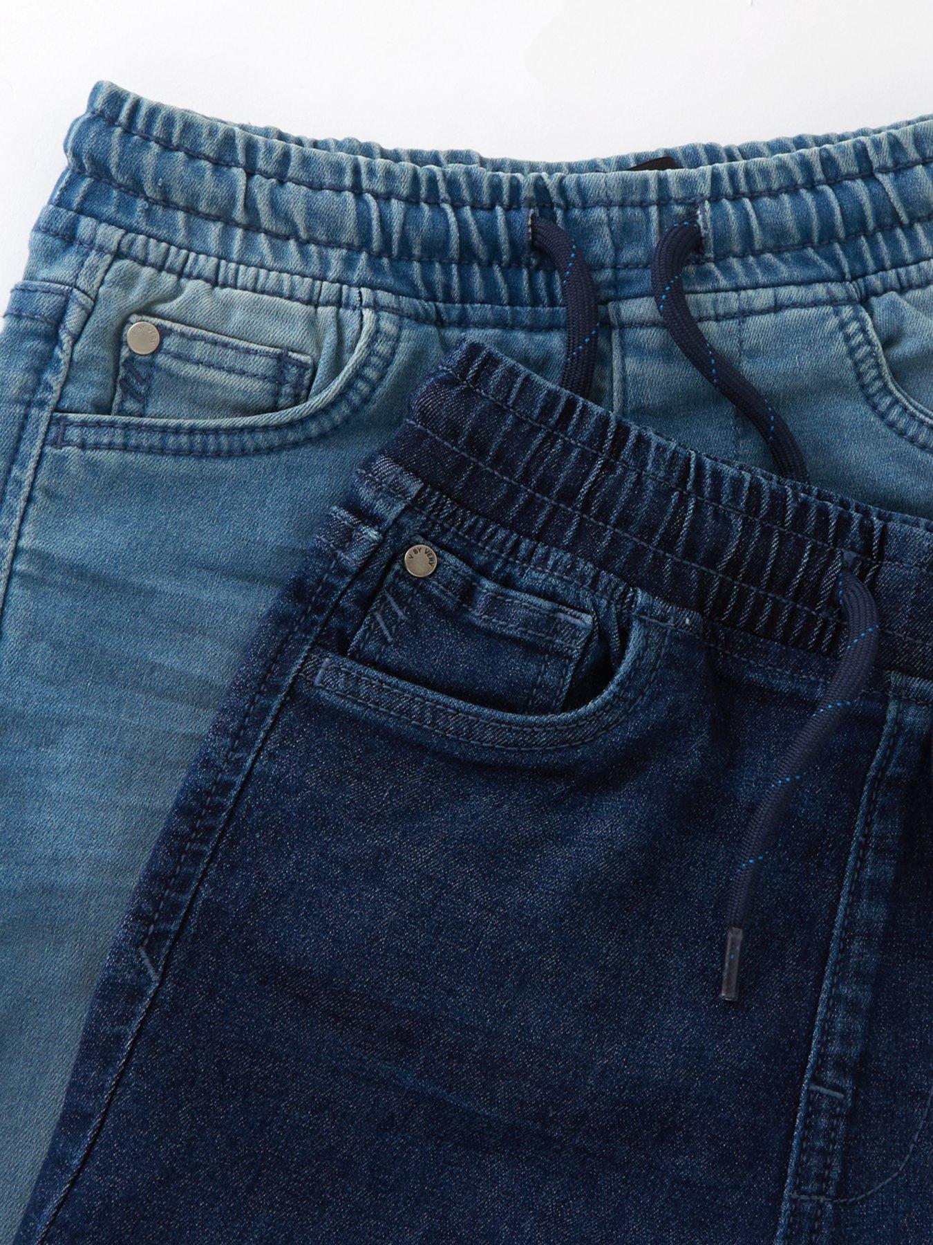  image of mini-v-by-very-boysnbsppull-on-jeans-2-packnbsp--bleach-washmid-wash