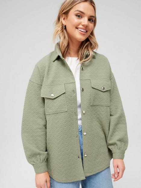 v-by-very-jersey-textured-military-button-shacket-sage