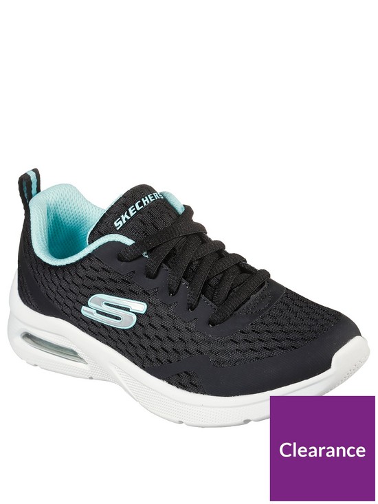 front image of skechers-girls-microspec-max-electric-jumps-lace-up-trainer