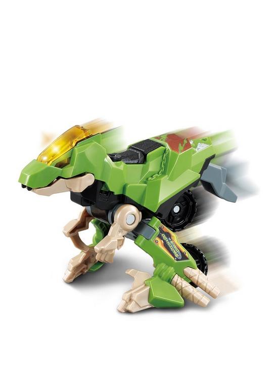 front image of vtech-switch-go-dinos-burnout-the-velociraptor