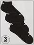  image of puma-cushioned-3-pack-sneaker-socksnbsp--black
