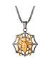  image of disney-marvel-spiderman-stainless-steel-and-gold-coloured-pendant-and-box-chain