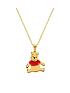  image of disney-winnie-the-pooh-sterling-silver-gold-plated-necklace