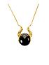 image of disney-villains-maleficent-gold-plated-sterling-silver-cubic-zirconia-and-black-onyx-necklace