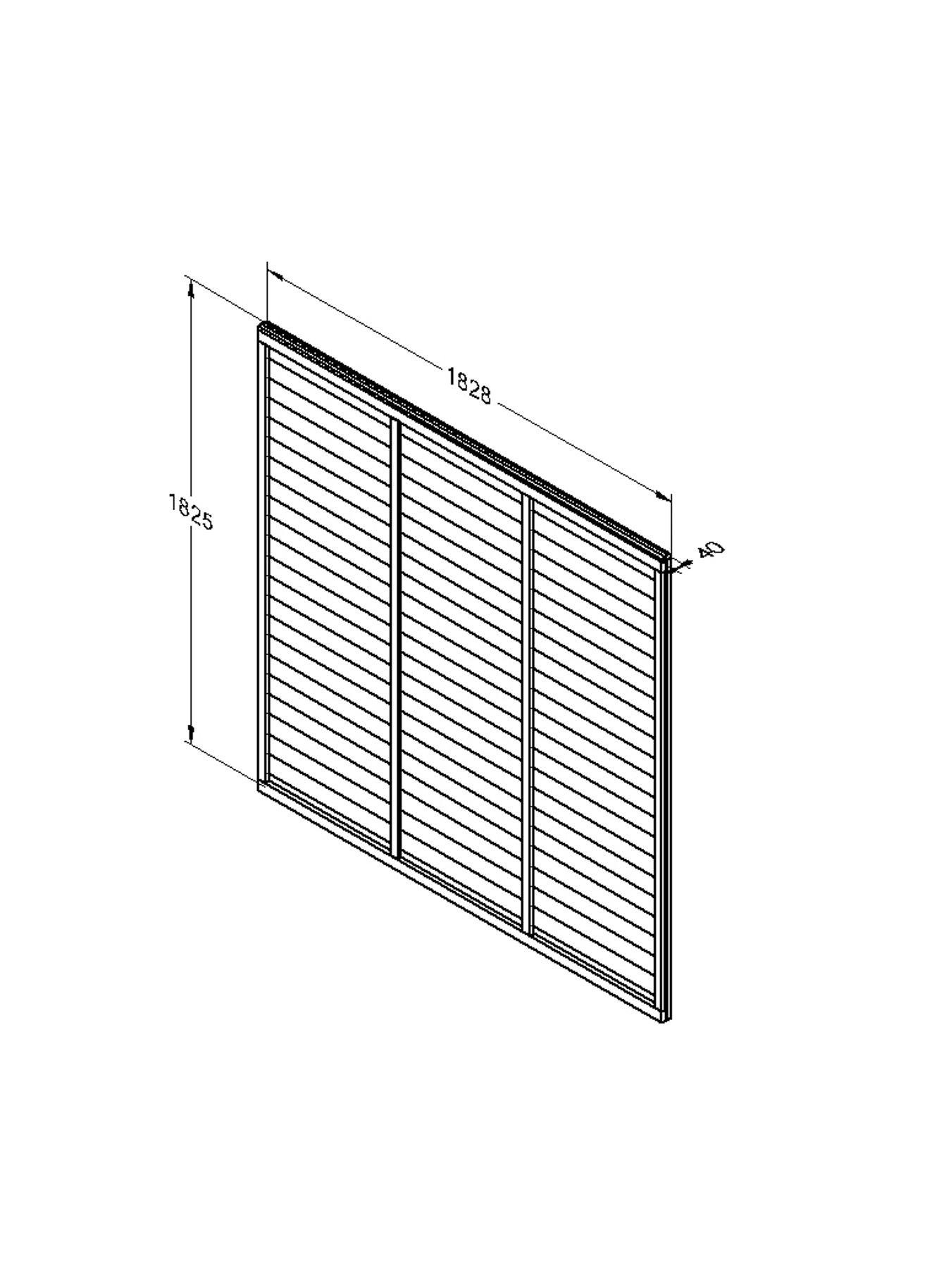  image of forest-trade-lap-fence-panel-pack-of-4-183m-x-183m